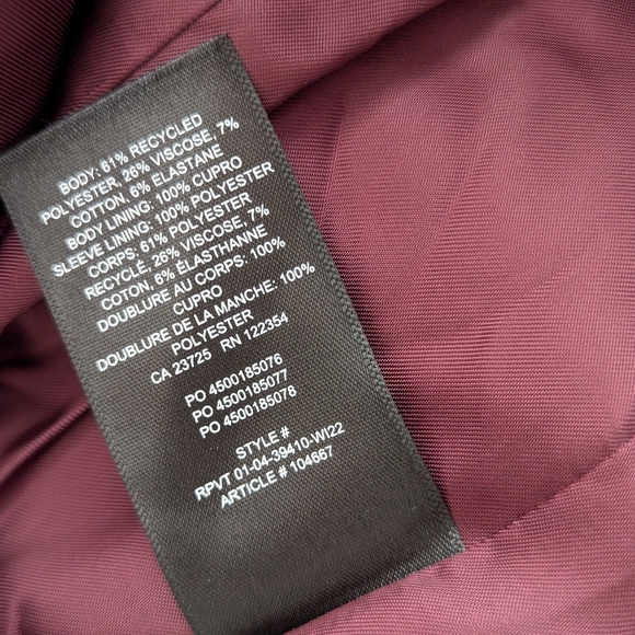 BABATON Arbus Blazer Crop Maroon Red Aritzia - Picture 16 of 16
